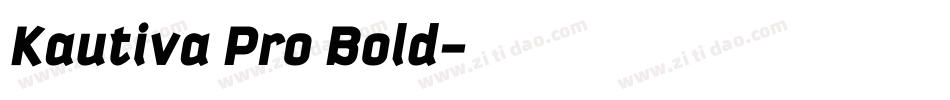 Kautiva Pro Bold字体转换